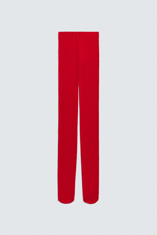 ZARA HARRY LAMBERT X DISNEY КОЛГОТКИ ИЗ МИКРОФИБРЫ, КРАСНЫЙ