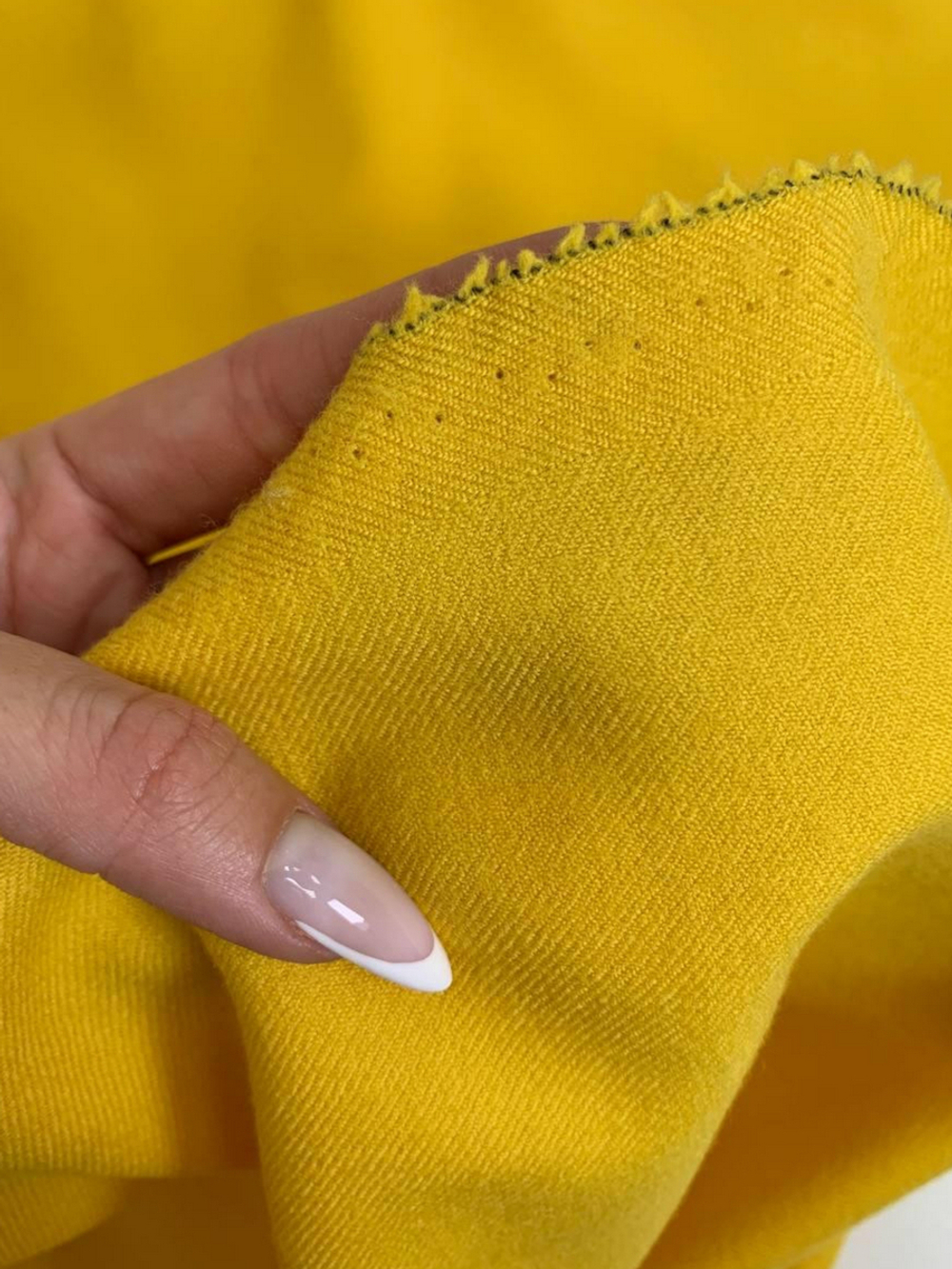 Плательная шерсть, желтый (отрез 1,45м)