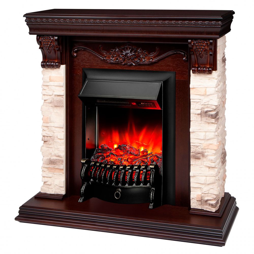 Электрокамин RealFlame Patricia NT орех с Fobos s Lux BL