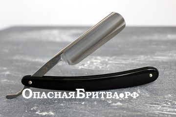 Бритва опасная Dovo, ручка - черный целлулоид, 6/8",1/1