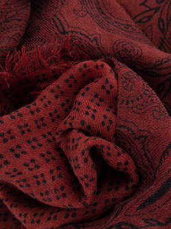 MALO Шарф  - бордовый с рисунком