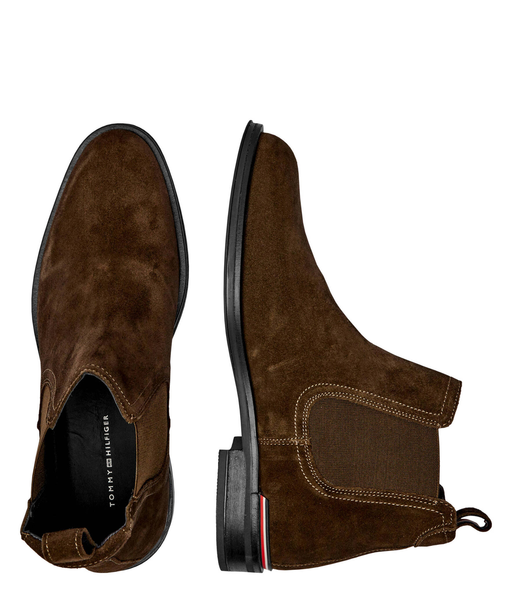 Кожаное челси Tommy Hilfiger - оливковый(FM0FM04757)