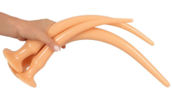 Набор из 3 телесных удлиненных анальных пробок Super Long Flexible Butt Plug Set
