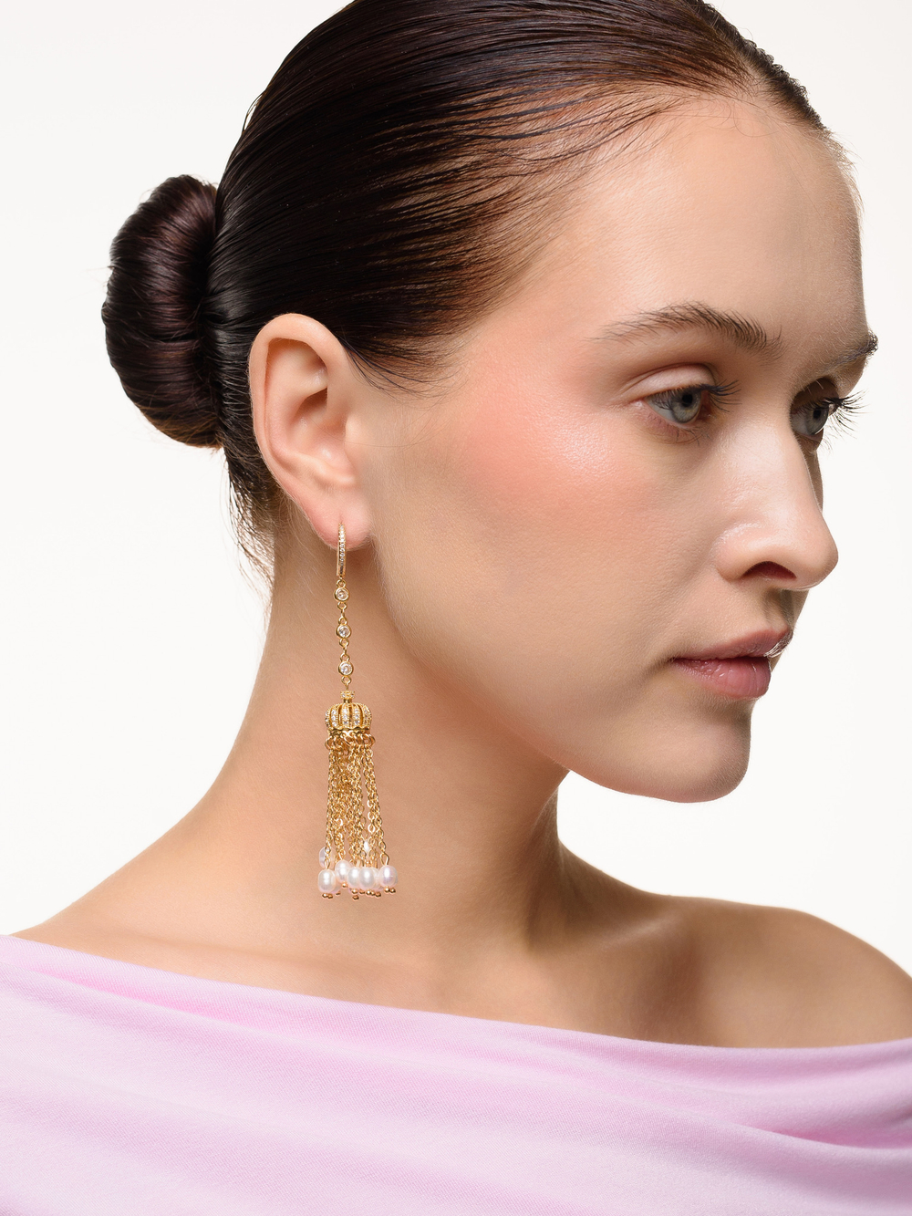 Серьги "Queen chain " Gold