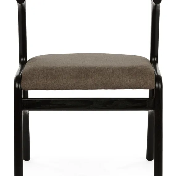 Стул Soliver, черный с тёмно-серой обивкой