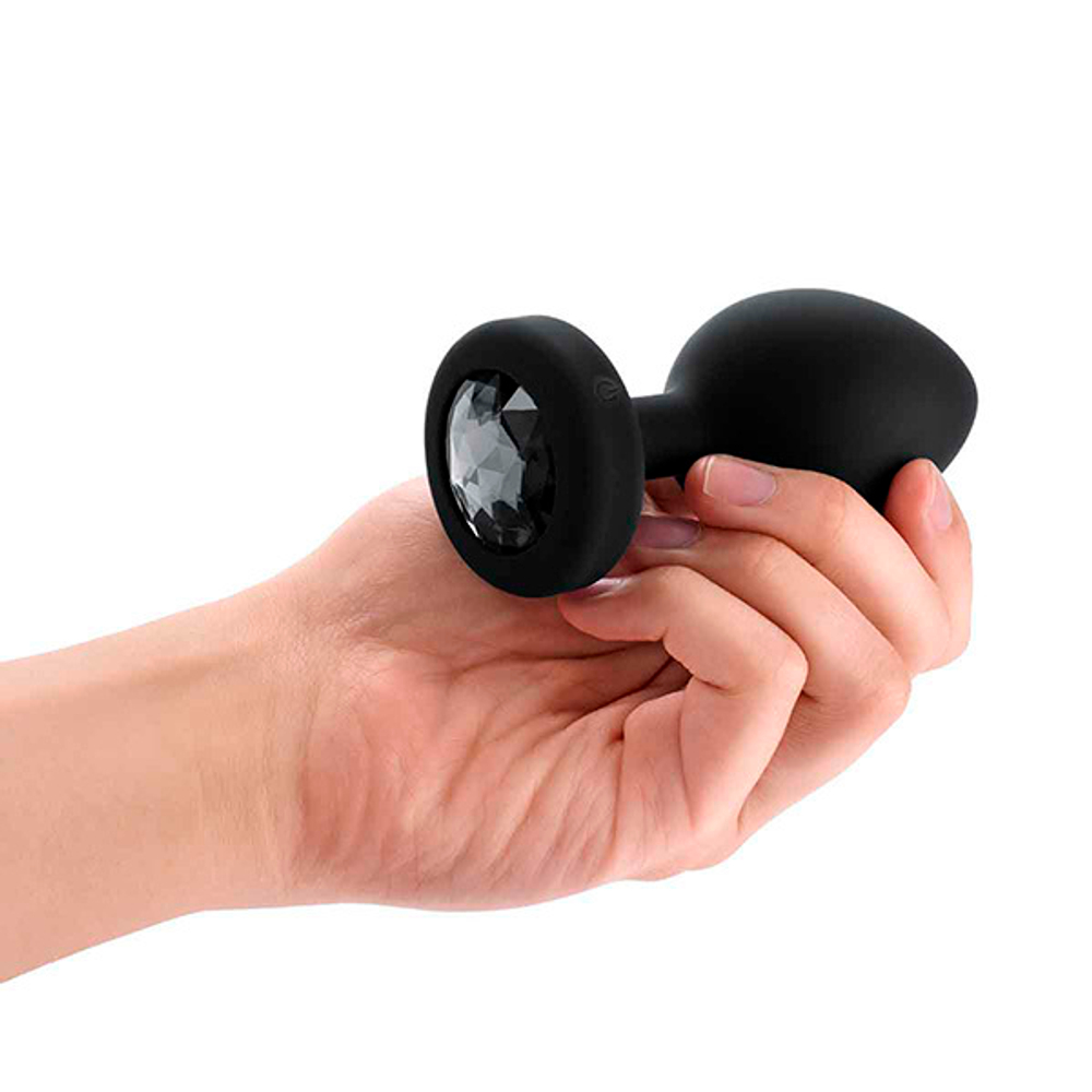 Черная вибрирующая втулка b-Vibe Vibrating Jewel Plug XXL BV-044-BLK