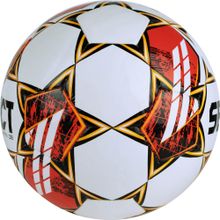 Мяч футб. SELECT Contra DB V23, 0854160300, р.4, FIFA Basic, 32 пан, ПУ, гибрид.сш, бел-чер-красн