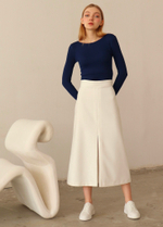 Юбка трапеция с разрезом