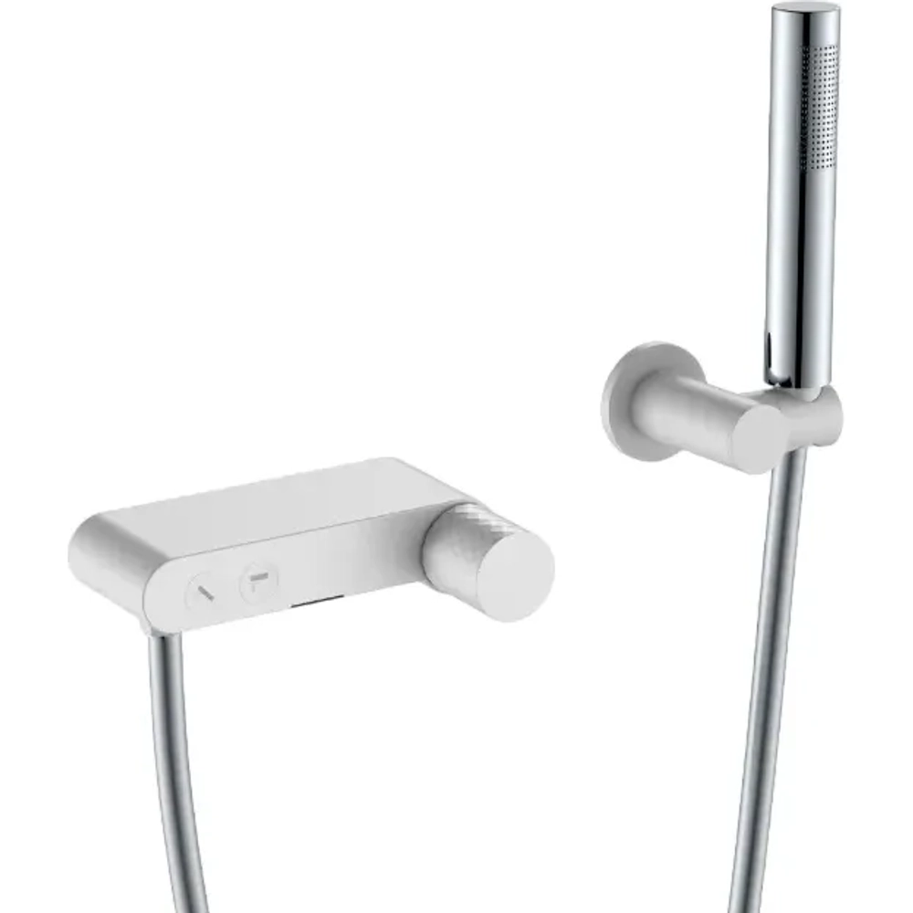Смеситель для ванны с душем Boheme Stick 123-WCR white diamond chrome