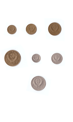 Комплект монет 1,2,3,5,10,15,20 копеек 1951 года (VF-XF)