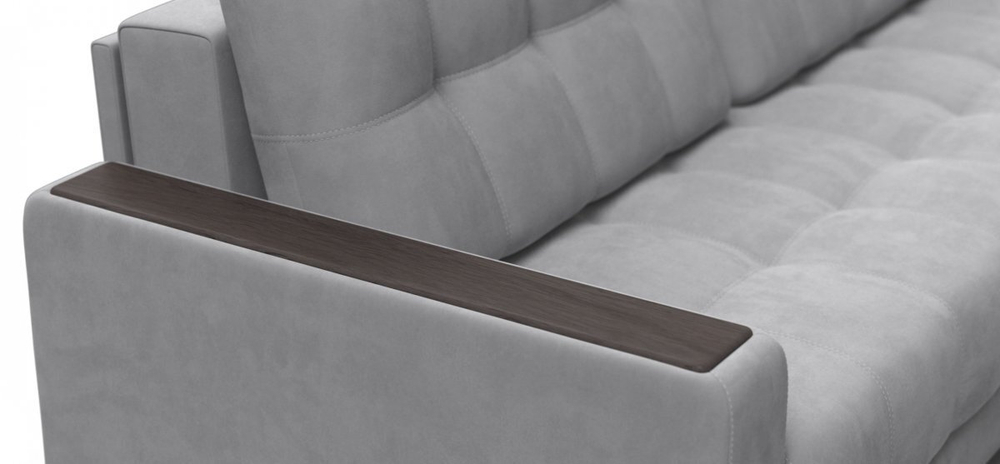 Угловой диван Босс Макс Велюр Монолит сталь