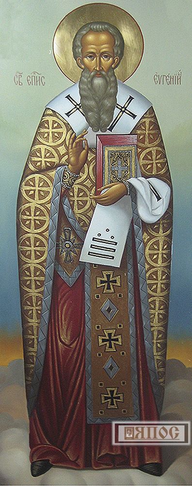 Евгений Херсонский, мерная писанная икона маслом, ширина 25 см