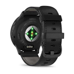 Умные часы Garmin Venu 3 45 мм, чёрный с кожаным ремешком (Slate + Leather)