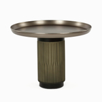 Кофейный столик Vaso Color диаметр 60 стекло закалённое, сталь, черный