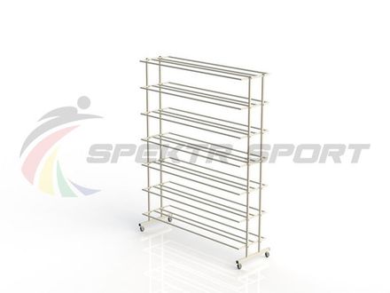 Стеллаж для мячей мобильный двухсторонний 84