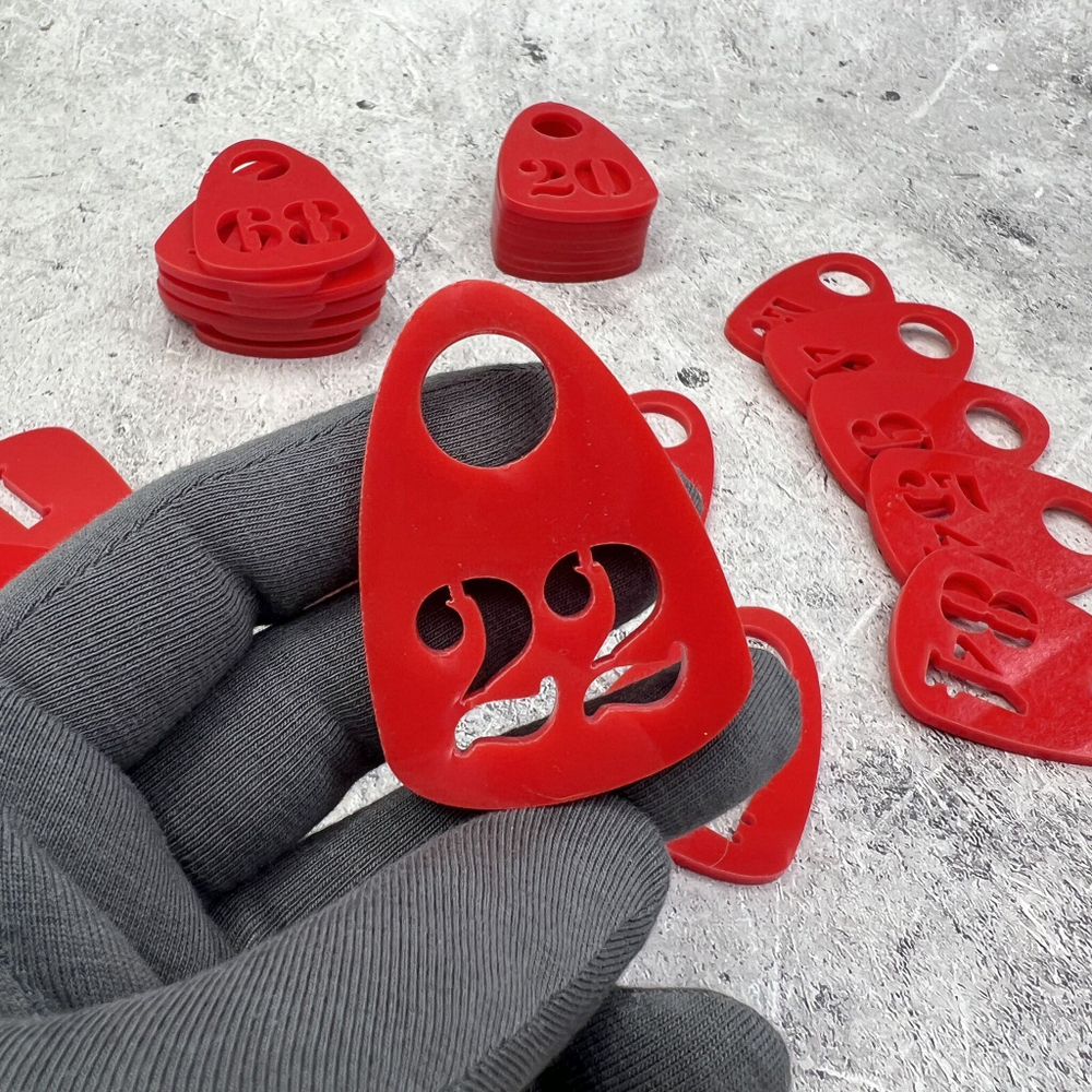 Номерки для гардероба акриловые,1-60