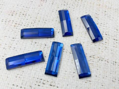 Стразы стекло клеевые, р. 3х1 см, электрик