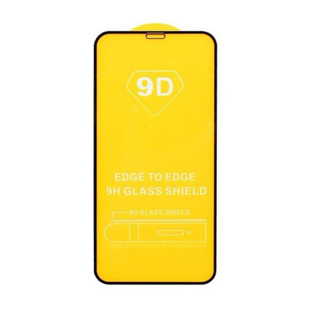 Защитное стекло 9D (ТЕХПАК) для Apple iPhone X/XS/11 Pro, 3D, черная рамка, 0.3 мм