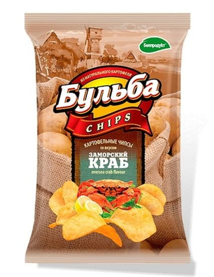 Чипсы "Бульба" 75г. Заморский краб