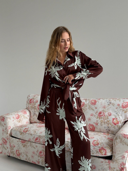 Шелковый костюм Coral Bay шоколад