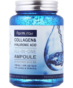 FarmStay Сыворотка с коллагеном Collagen & hyaluronic acid all-in-one ampoule
