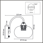 8323/1W LN Бра E27 1*60W 220V MODERNI
