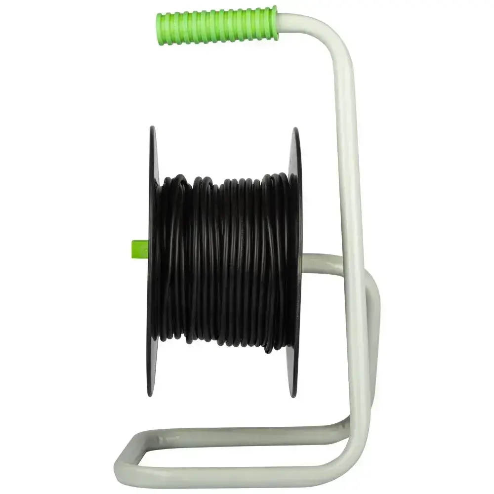 Удлинитель силовой на катушке Intro RPE4200 20м c заземлением 4 розетки ПВС 3х1мм, строительный садовый для газонокосилки и триммера