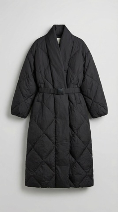 Пуховик длинный с поясом ROMMY