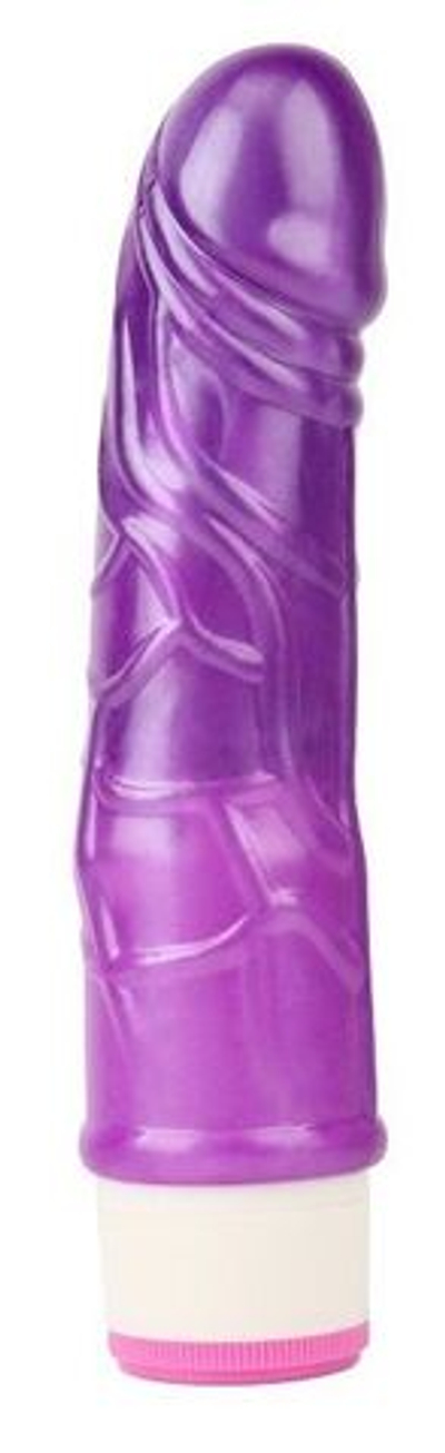 Фиолетовый вибратор-реалистик Stud Rod - 17,5 см. (Цвет: фиолетовый)