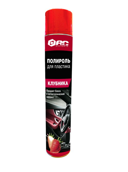 Полироль для пластика КЛУБНИКА Мягкий блеск, 750мл