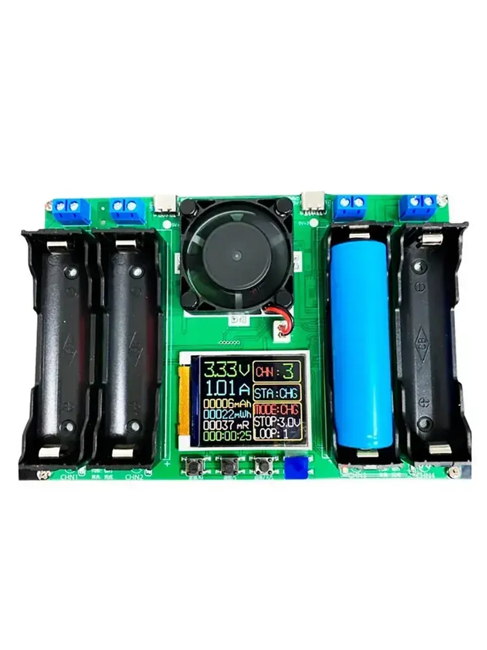 Тестер напряжения литий-ионного аккумулятора 18650 на 4 батареи