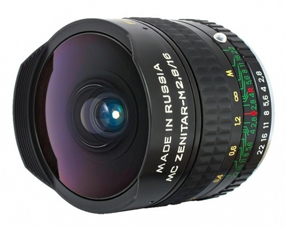 Объектив Зенит МС Зенитар-М 16mm f/2.8 Fisheye c байонетом под резьбу M42 –  купить во Владивостоке по лучшей цене 22280 руб | Интернет-магазин  фототехники Vlfoto.ru