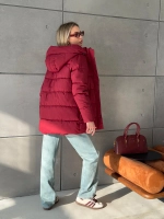 Куртка осенняя капюшоном удлиненная