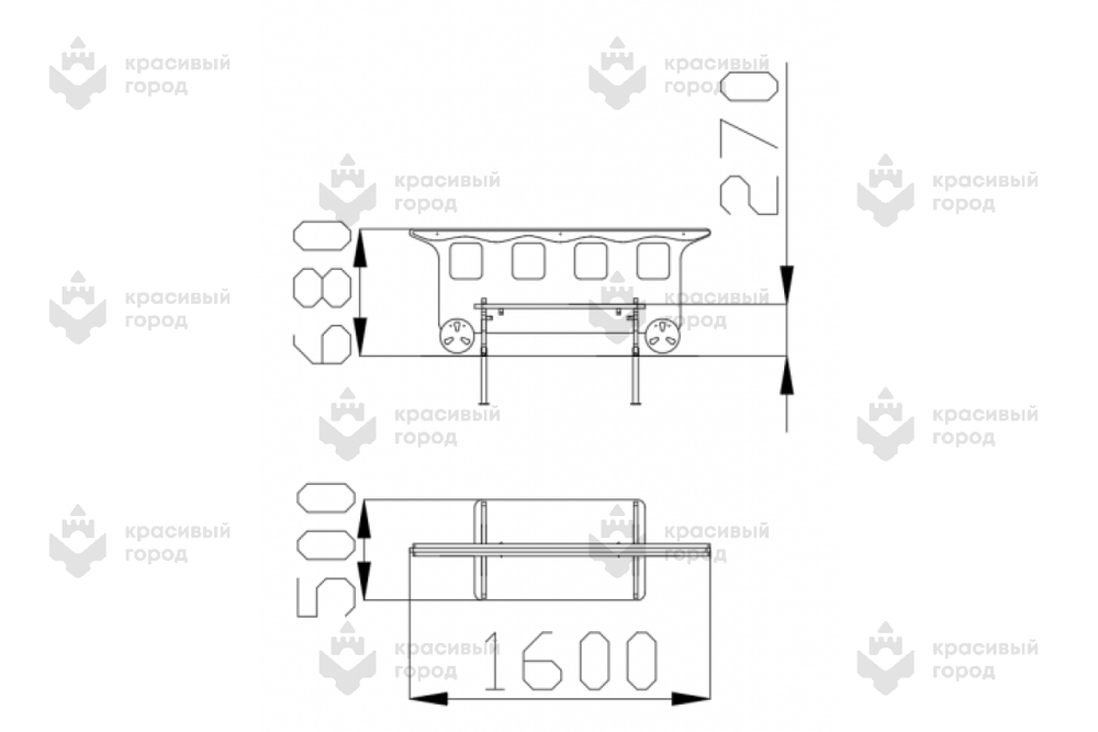 Скамья Вагончик