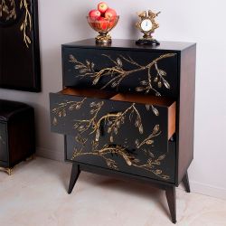 Ручка мебельная скоба Oliva Branch (Олива Бранч) правая Амбер