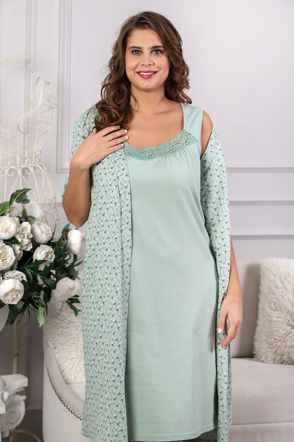 Ночная сорочка Примула-3 Виотекс ЗЕЛЁНЫЙ