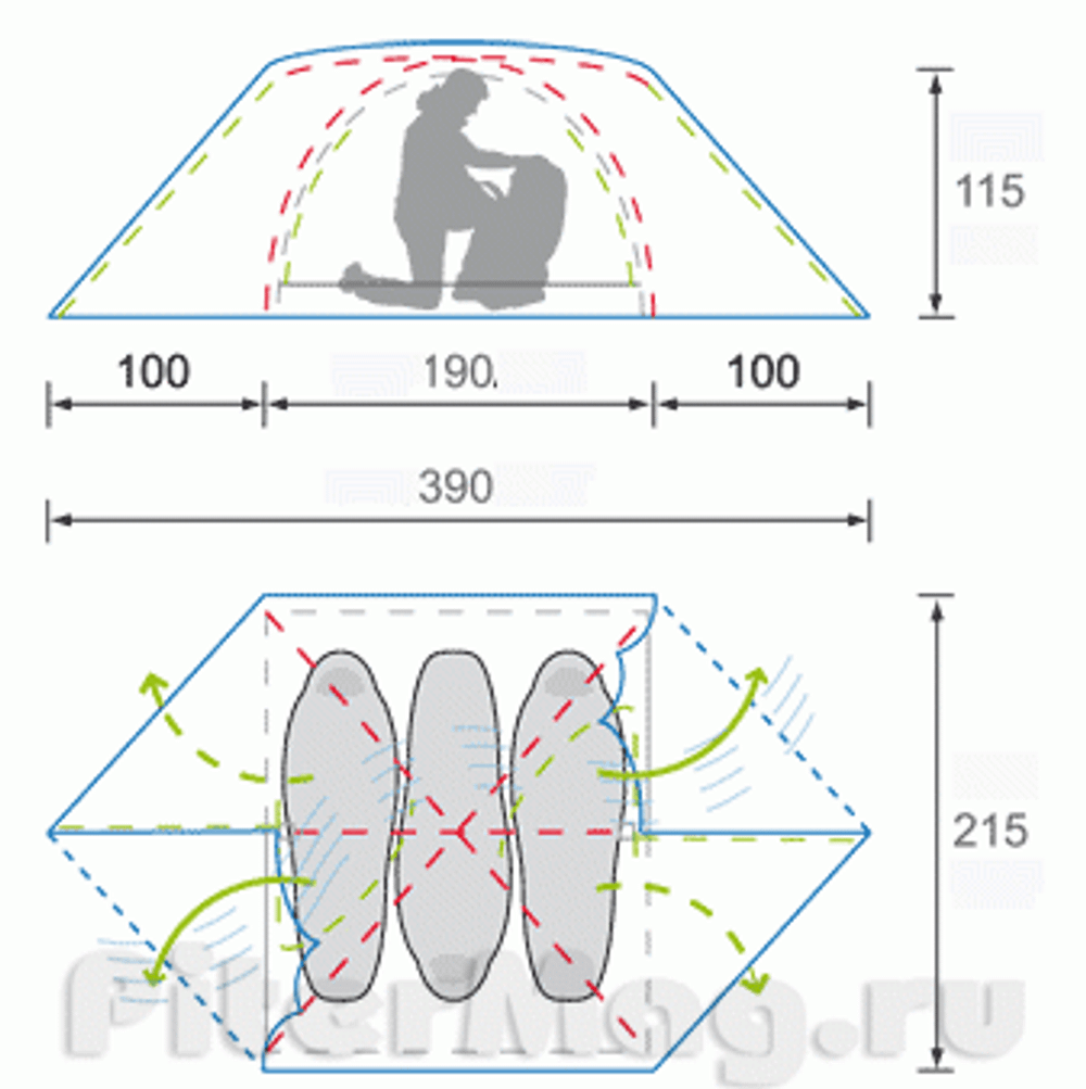 Палатка Alexika Rondo 3 plus