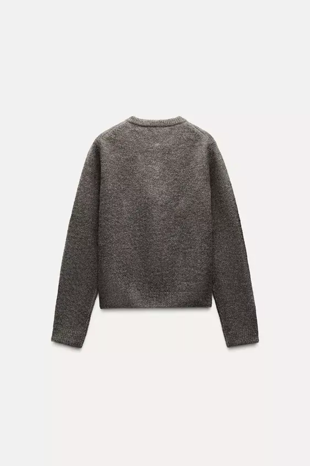 ZARA КАРДИГАН С МЕТАЛЛИЧЕСКИМИ ПУГОВИЦАМИ, ТЕМНЫЙ СЕРО-КОРИЧНЕВЫЙ