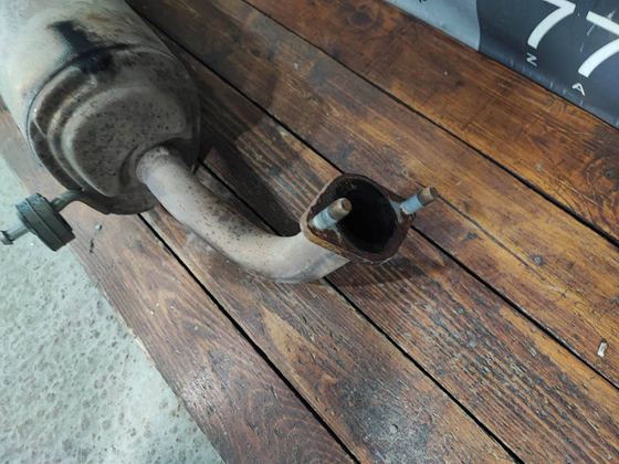 Глушитель основной задняя часть Kia Rio 4 X-Line 17-нв Б/У Оригинал 28710H0500