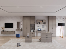 Шкаф для одежды, Шкаф распашной Нордик, серо-коричневая