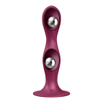 Малиновый фаллоимитатор 17,8см Satisfyer Double Ball-R J1520-2
