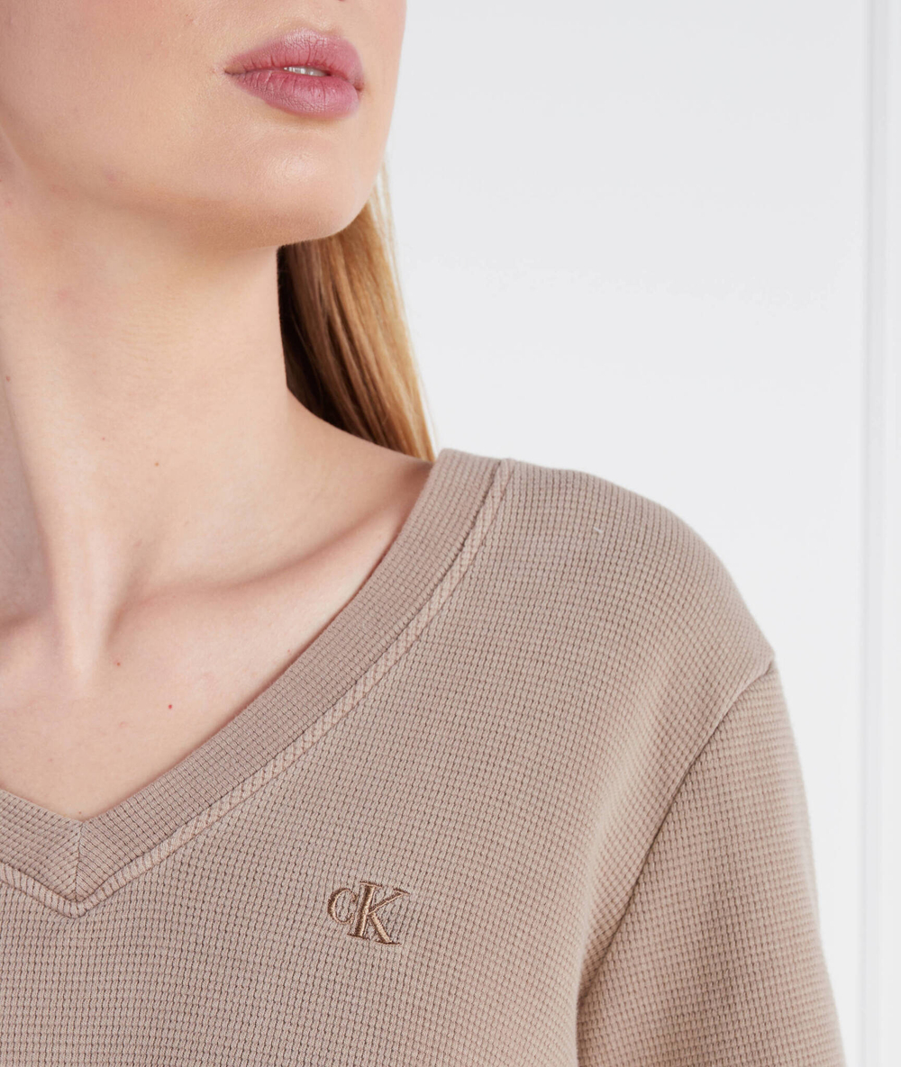 Футболка WAFFLE CALVIN KLEIN JEANS - коричневый(J20J221151)