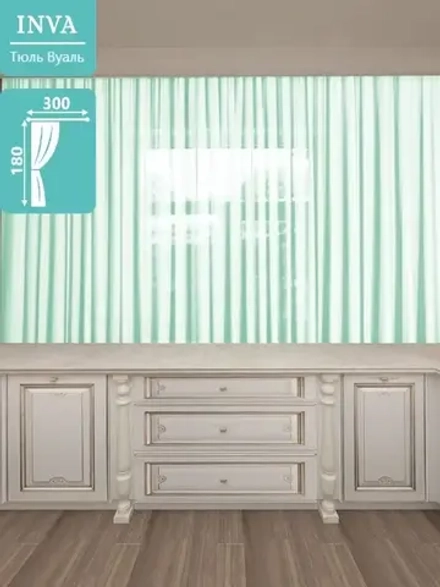 Тюль на кухню короткая 180х300 см