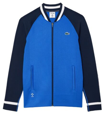 Мужская теннисная кофта Lacoste Tennis x Daniil Medvedev Sportsuit Ultra-Dry Jacket - blue/navy blue