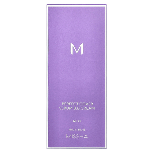 Missha, Perfect Cover Serum, BB-крем, № 21 светлый бежевый, 35 мл (1,18 жидк. унции)