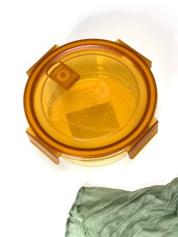 Контейнер стеклянный для еды с крышкой,400 мл