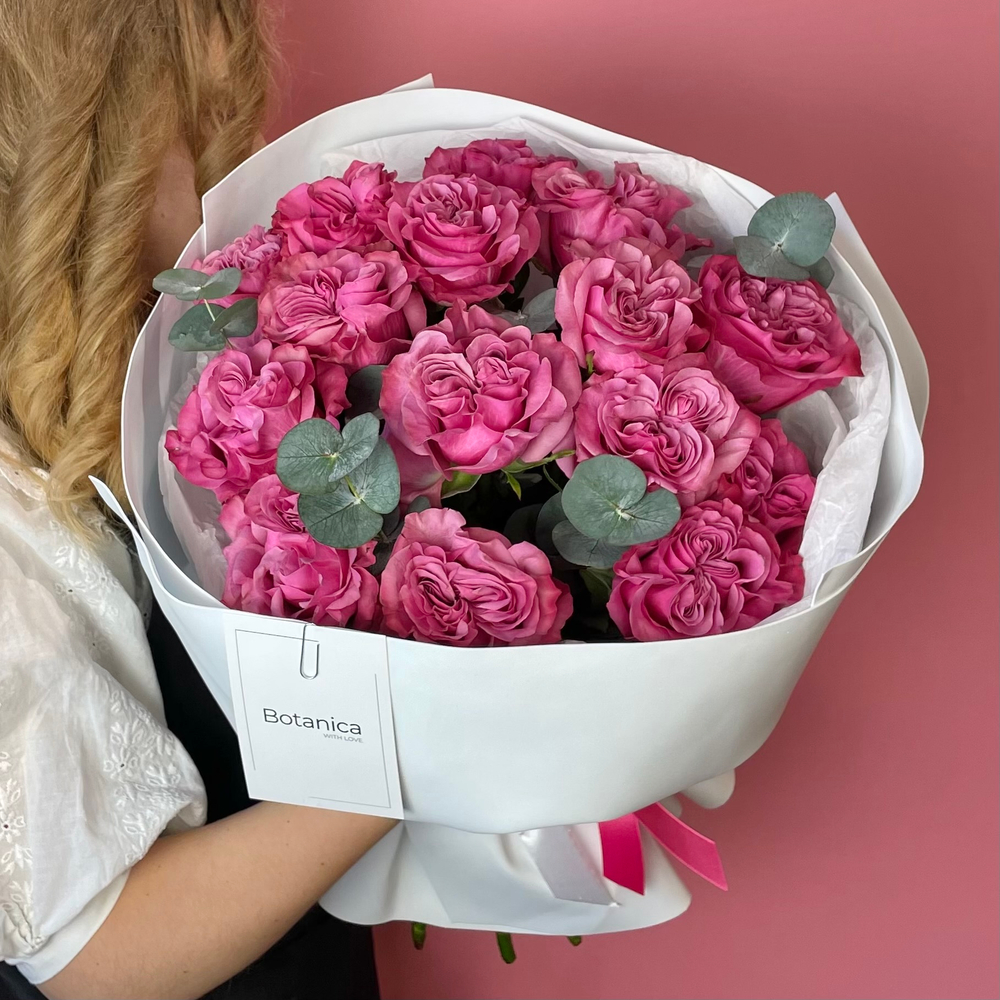 Моно букет из 15 пионовидная роз сорта Кантри Блю 310120264