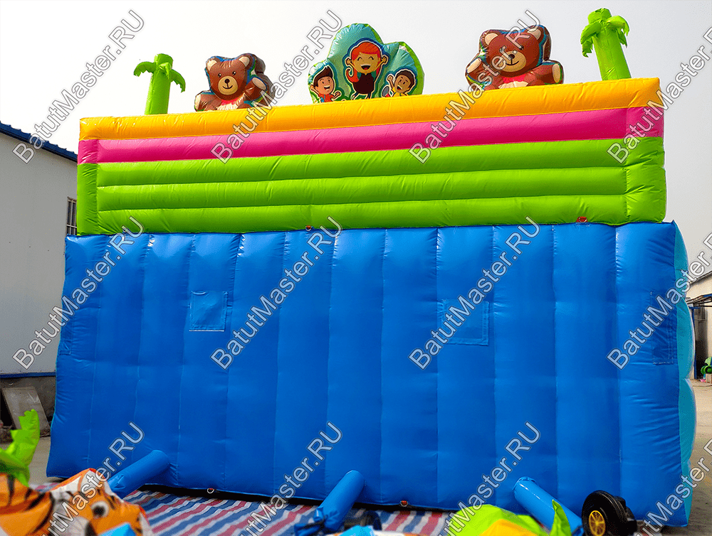 Коммерческий батут "Мишки и дети", размер 10*6*5 м