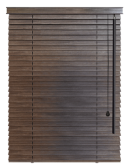 Горизонтальные деревянные жалюзи 25 мм, цвет 9932 палисандр