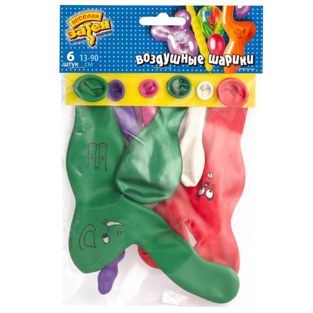 Шар латексный Набор 6 шт 90 см (Ассорти)